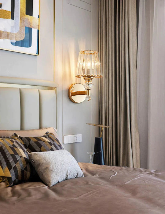 Moderne minimalistische Wandlampe mit Glasschirm für Nachttischbeleuchtung, Wohnzimmerbeleuchtung
