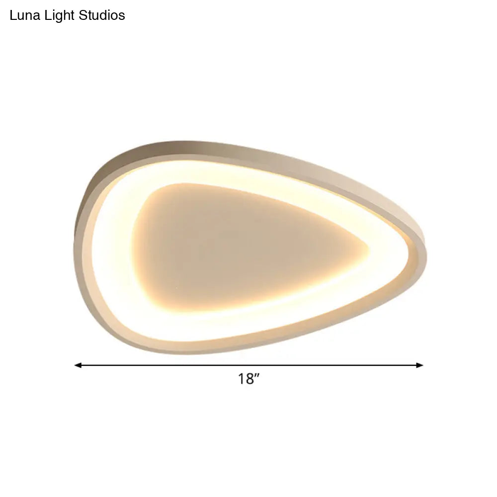 Modern Raindrop Led Ceiling Light In Warm/White For Kitchen - 18’/23.5’ W