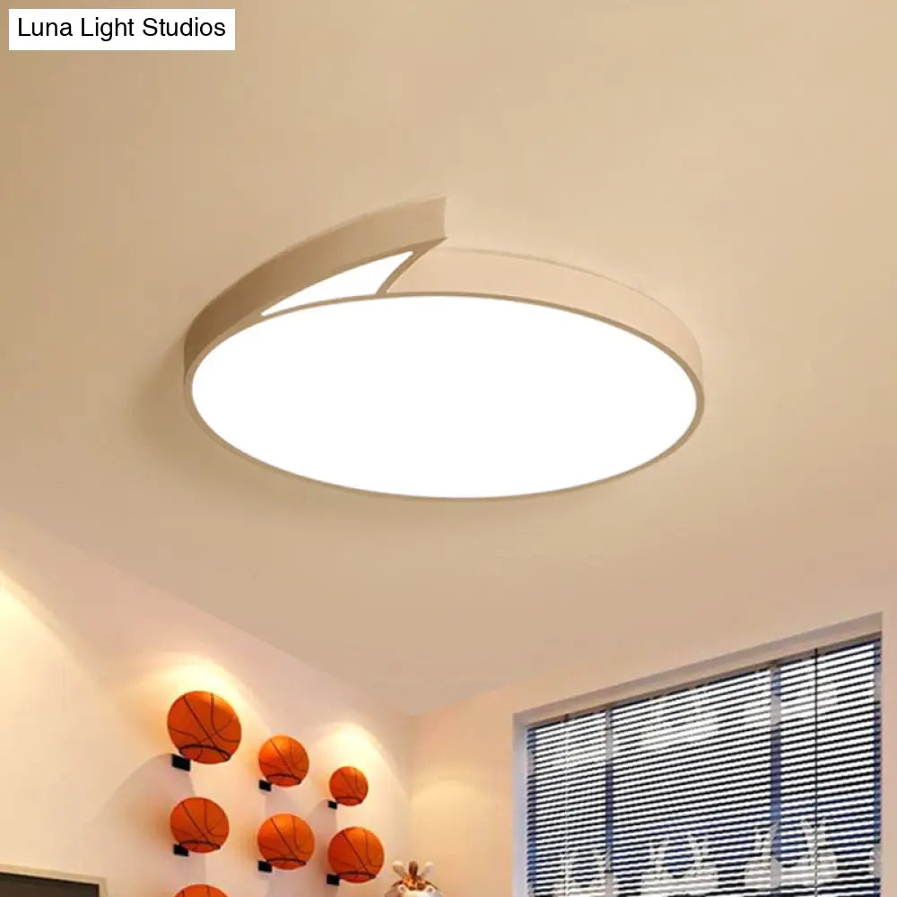 Modern Round Flush - Mount Ceiling Light - Black/White 18’/21.5’ Led Acrylic Flushmount With