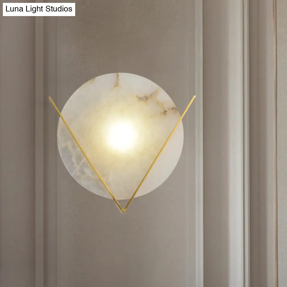 Modern Round Led Flush Wall Sconce With Gold Finish Ideal For Bedrooms Bathrooms And More!