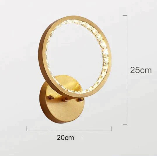 Modern Simple Bedroom Bedside Copper Wall Lamp Copper / WithLED light source Copper Wall Lamps