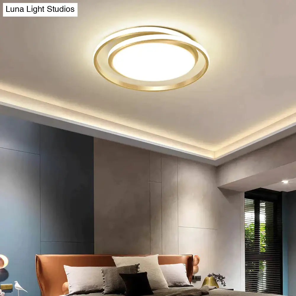 Modern Simple Bedroom Creative Circular LED Ceiling Lamp Ceiling