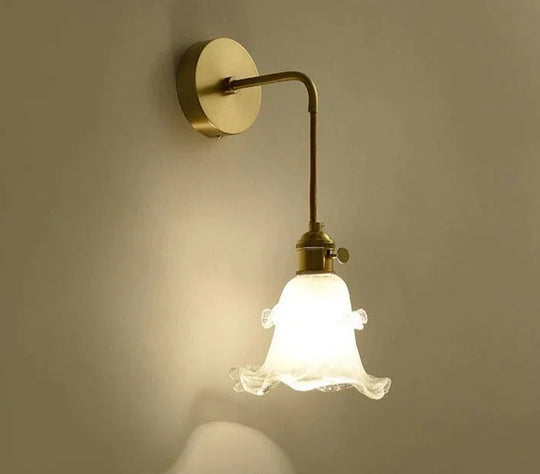 Moderne einfache nordische Wohnzimmer Schlafzimmer Kupfer Wandleuchte