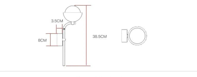 Moderne einfache Zimmer Korridor Wohnzimmer Kupfer Wandleuchte