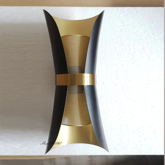 Moderne einfache Wandleuchte Lichter Scone für Schlafzimmer Badezimmer Schwarz Gold