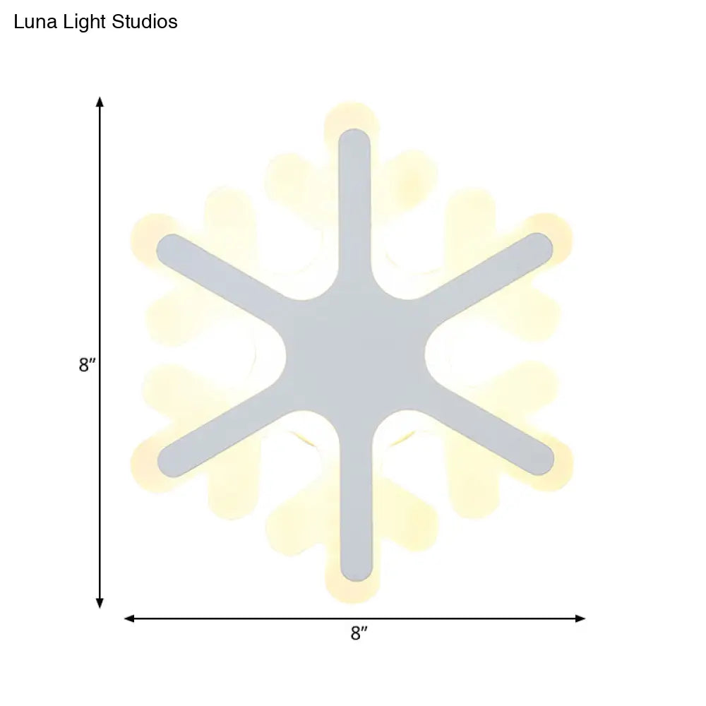 Modern White Acrylic Led Wall Lamp For Stairs - Flat Cartoon Shape Stylish Design