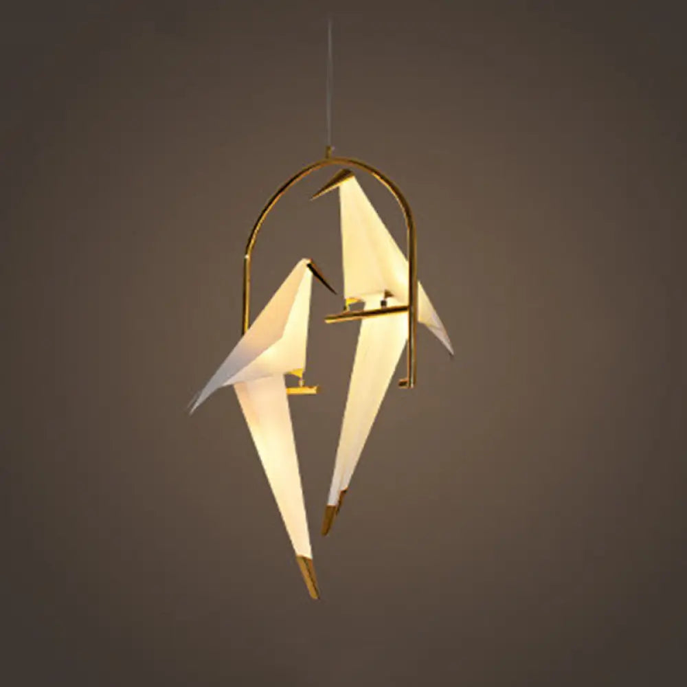 Modern White Chandelier Led Ceiling Light Fixture - Bird Shaped Design Ideal For Restaurants
This