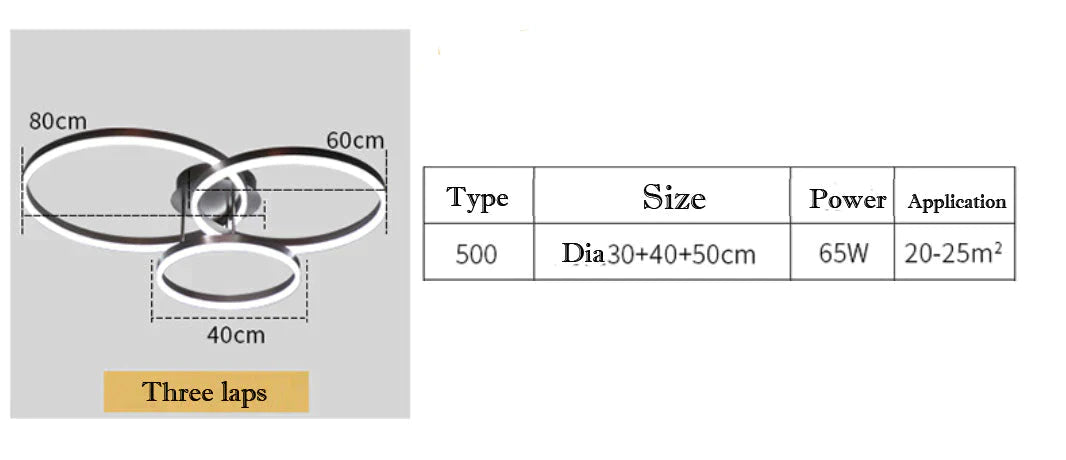 New Creative Circle Ceiling Lamp