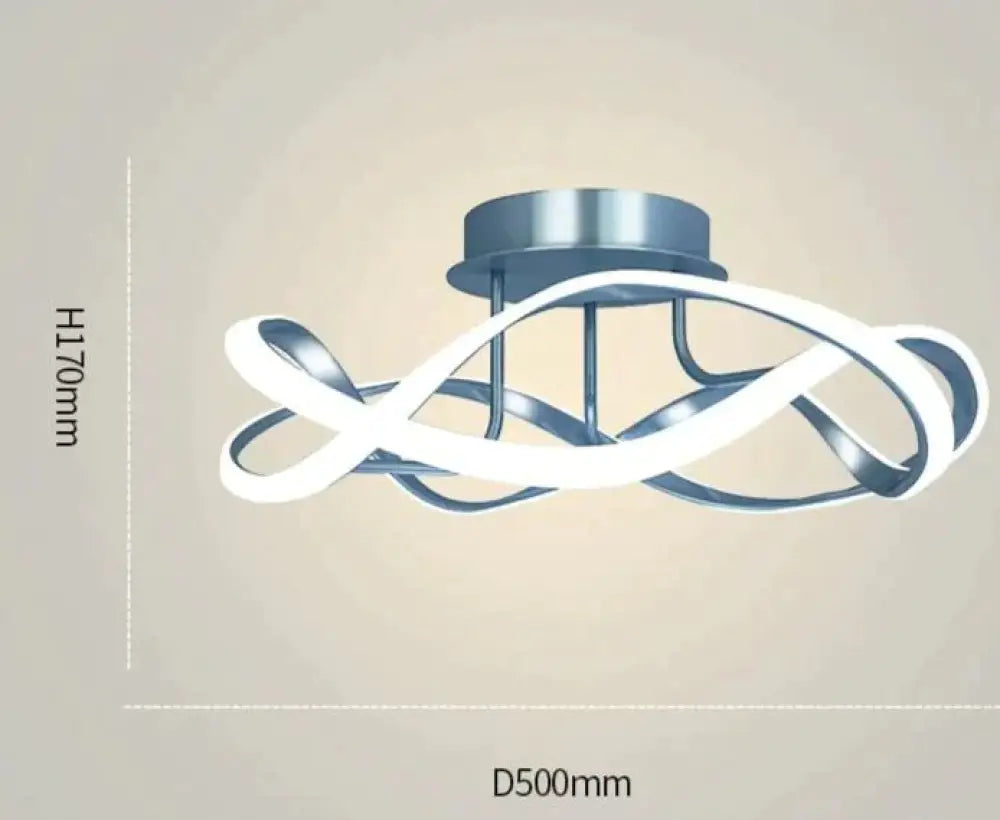 New Light Luxury Bedroom Lamp Room Ceiling Lamp Blue 50cm stepless dimming Ceiling