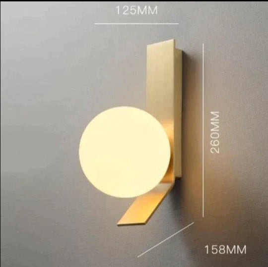 New Nordic Luxury Ball Copper Wall Lamp Lamps