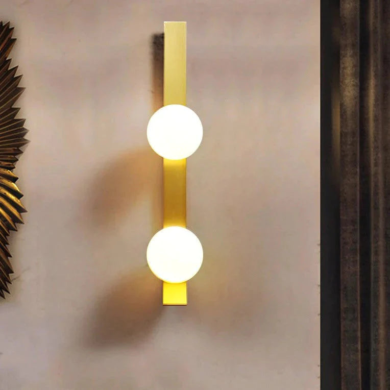 Neue nordische Luxus-Kugel-Wandleuchte aus Kupfer