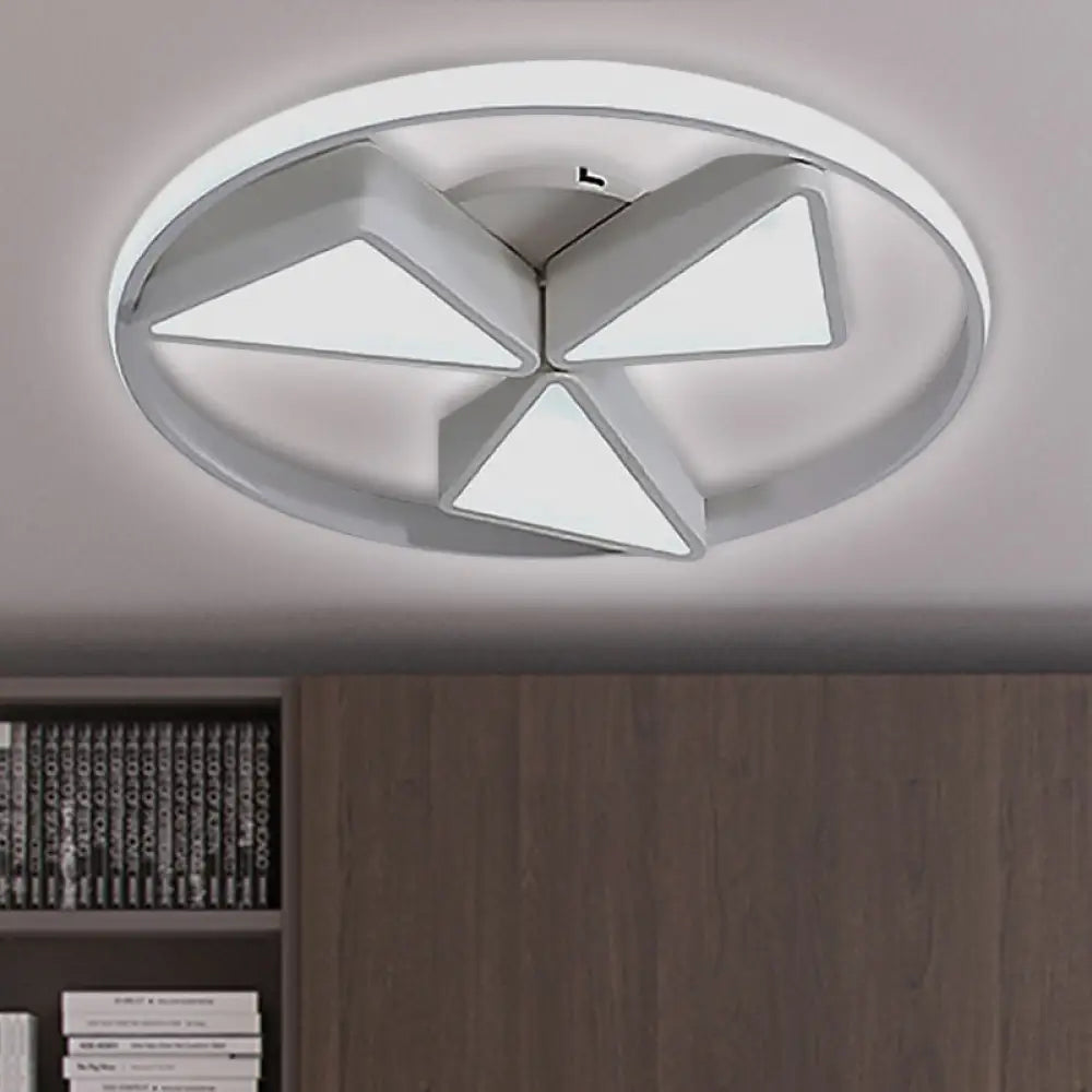 Nordic Acrylic Flush Ceiling Light For Dining Room White / Warm