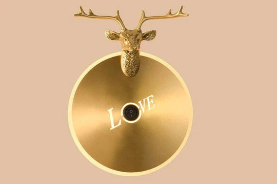 Nordic Antlers Schlafzimmer Wohnzimmer Kupfer Wandleuchte