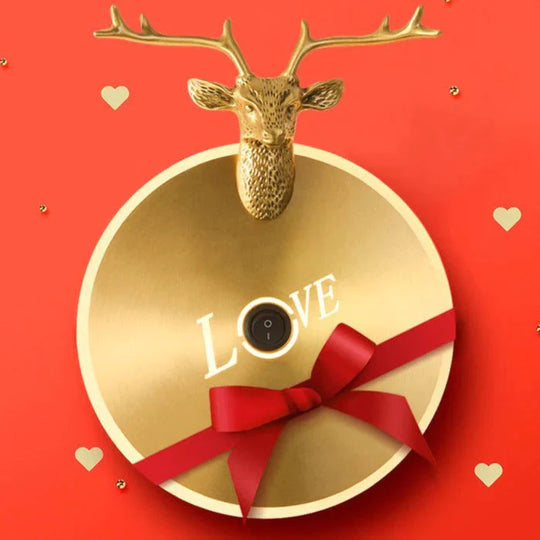 Nordic Antlers Schlafzimmer Wohnzimmer Kupfer Wandleuchte