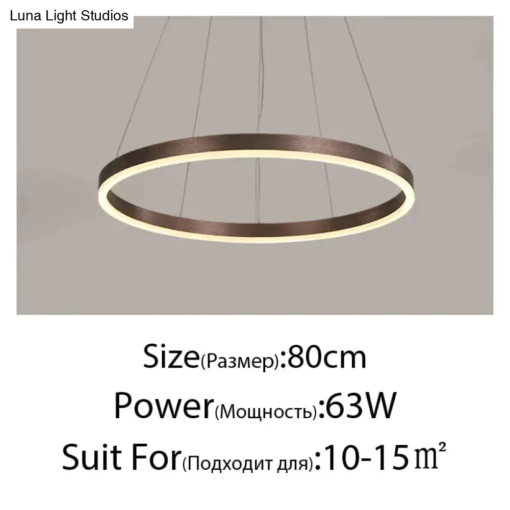 Nordic Art Deco Luxury Led Circular Pendant Lights Hanging Lamps For Living Room Dining Table