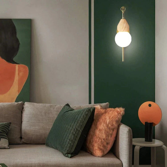 Nordic Korridor Nachttischlampe Kupfer Wandlampe