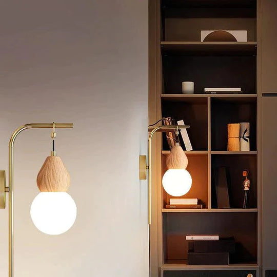 Nordic Korridor Nachttischlampe Kupfer Wandlampe