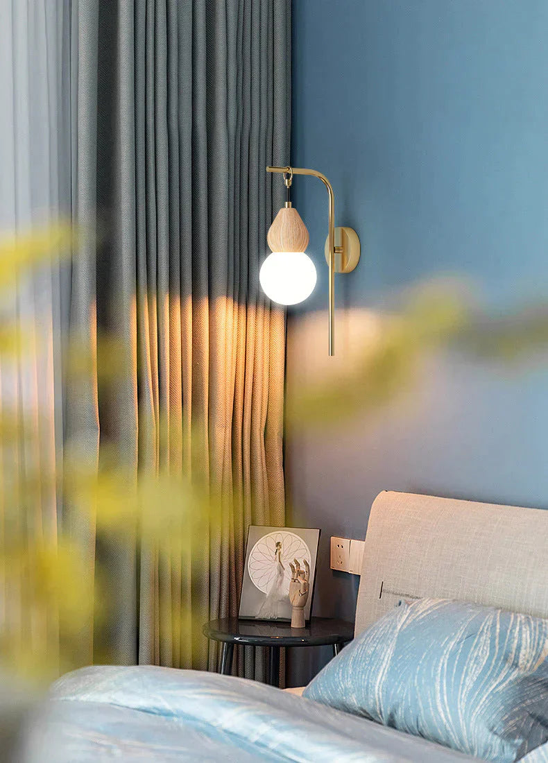 Nordic Corridor Bedside Lamp Copper Wall Lamps