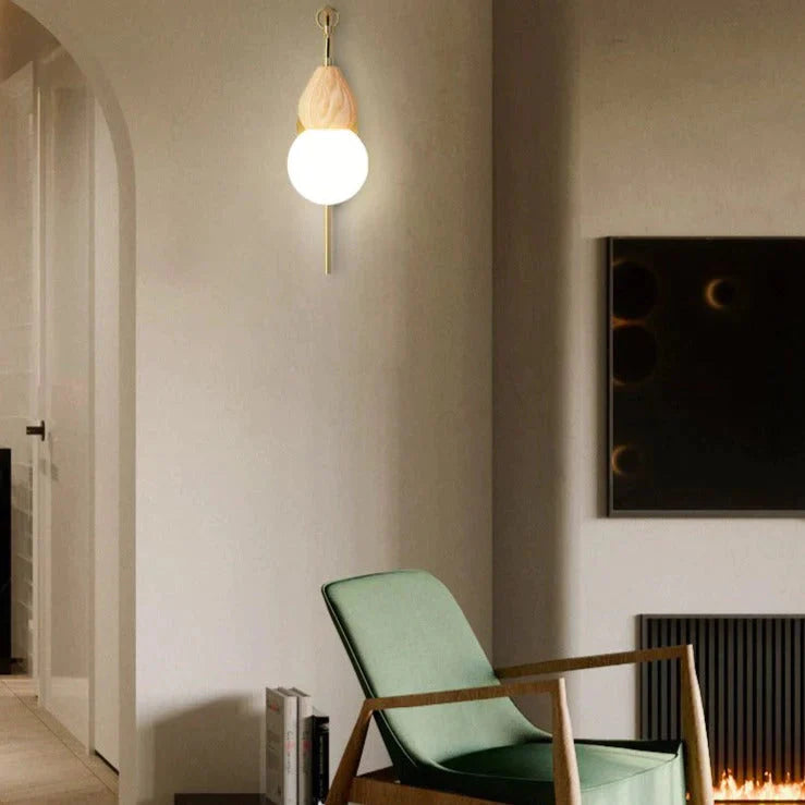 Nordic Korridor Nachttischlampe Kupfer Wandlampe