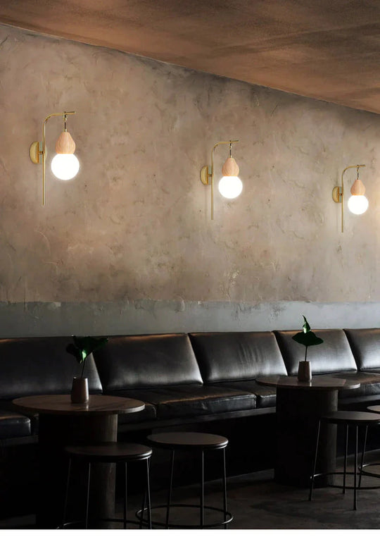 Nordic Korridor Nachttischlampe Kupfer Wandlampe