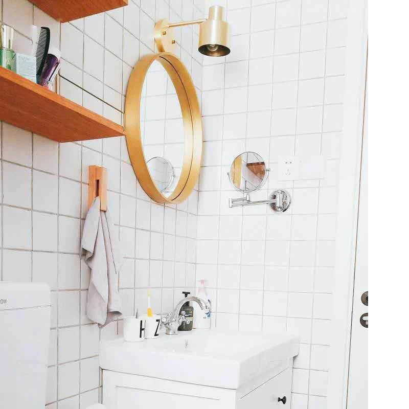 Nordic Goldene Wohnzimmer Schlafzimmer Nacht Badezimmer Kupfer Wand Lampe