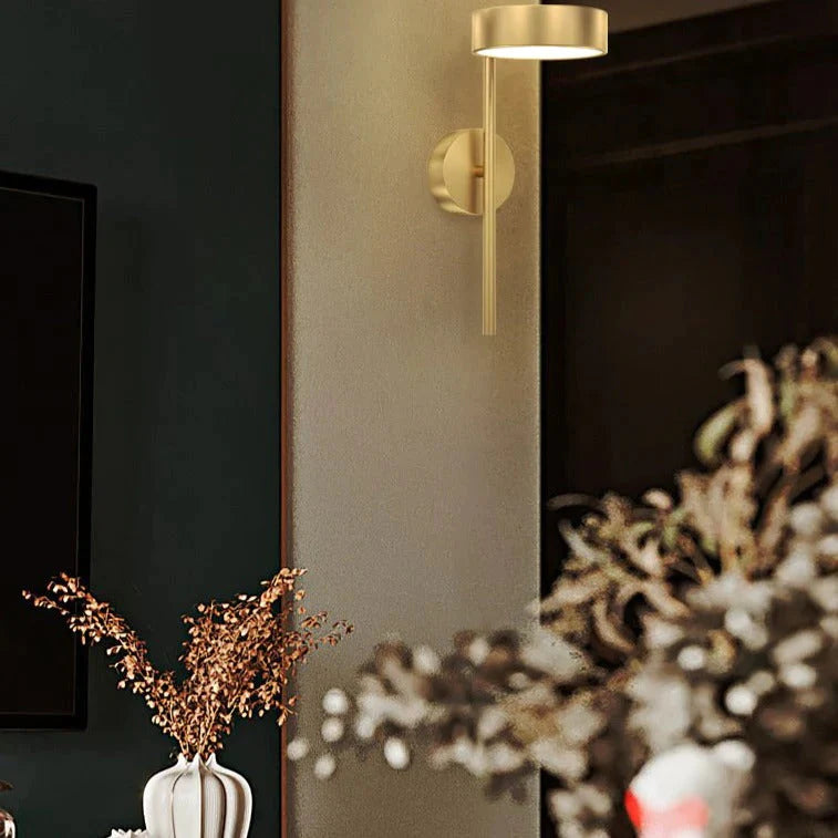 Nordic Light Luxus Nachttischlampe Schlafzimmer Vollkupfer Wandleuchte