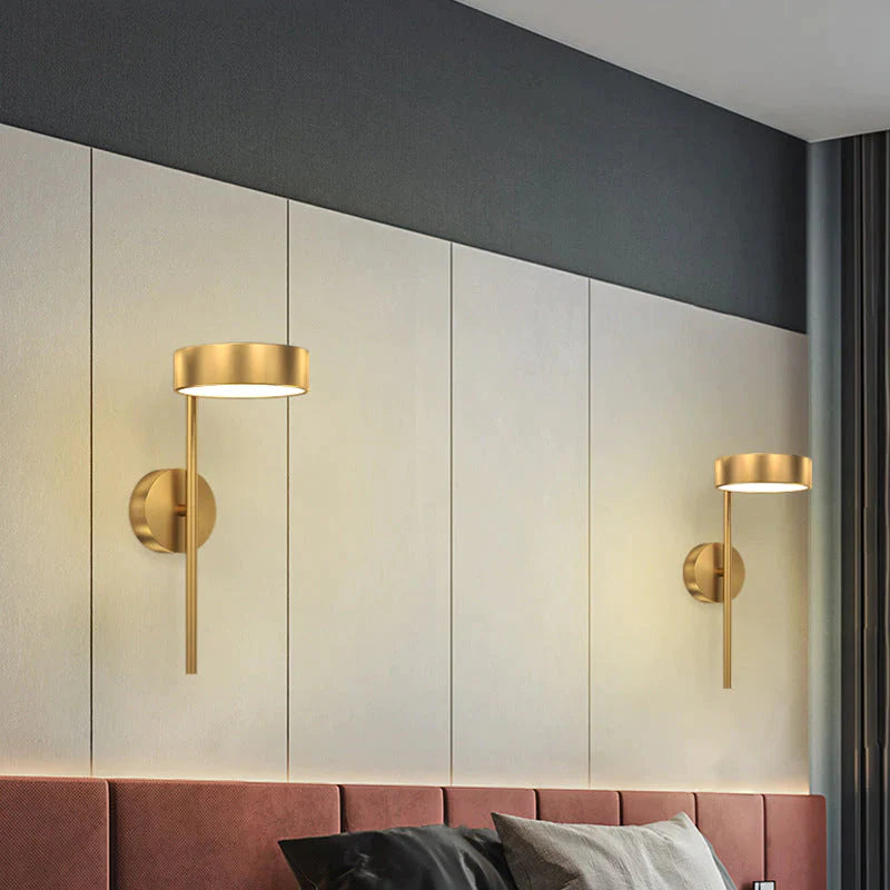 Nordic Light Luxus Nachttischlampe Schlafzimmer Vollkupfer Wandleuchte