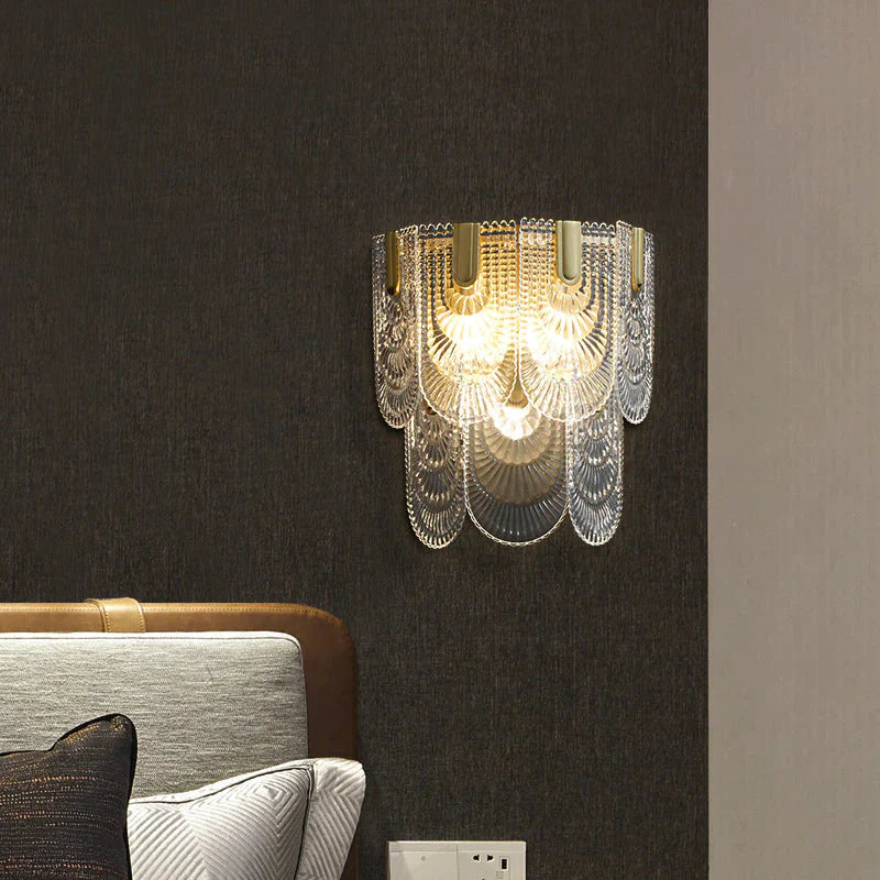 Nordic Light Luxury Creative Schlafzimmer Nachttisch Kupfer Wandleuchte