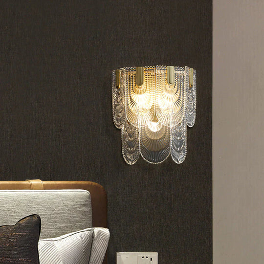 Nordic Light Luxury Creative Schlafzimmer Nachttisch Kupfer Wandleuchte