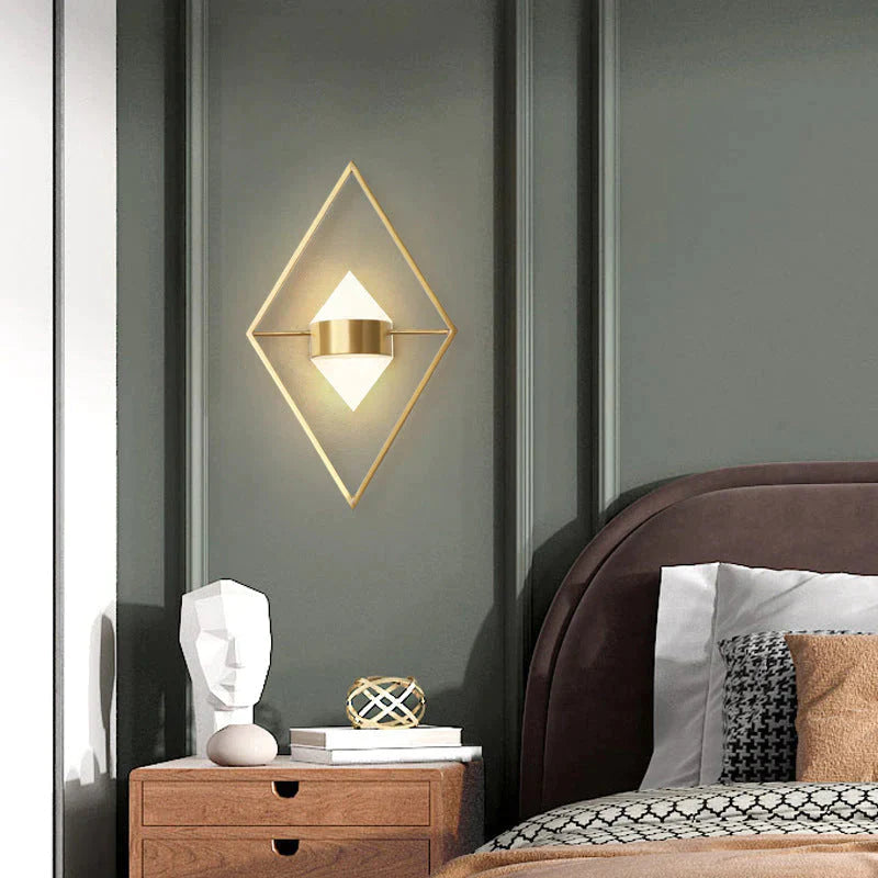 Nordische Wohnzimmer-Hintergrund-Kupfer-Wandlampe