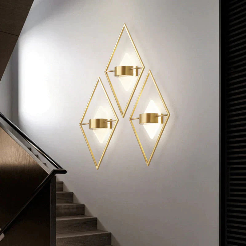 Nordische Wohnzimmer-Hintergrund-Kupfer-Wandlampe