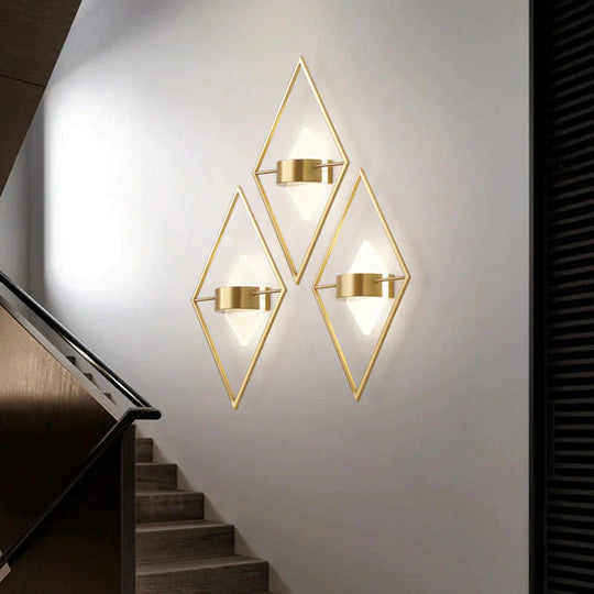 Nordische Wohnzimmer-Hintergrund-Kupfer-Wandlampe