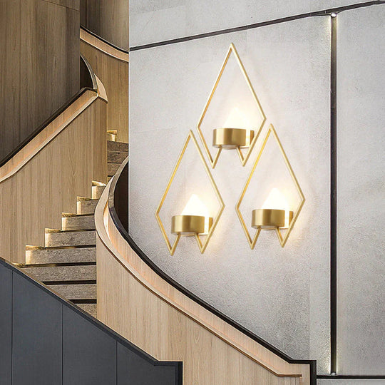 Nordische Wohnzimmer-Hintergrund-Kupfer-Wandlampe