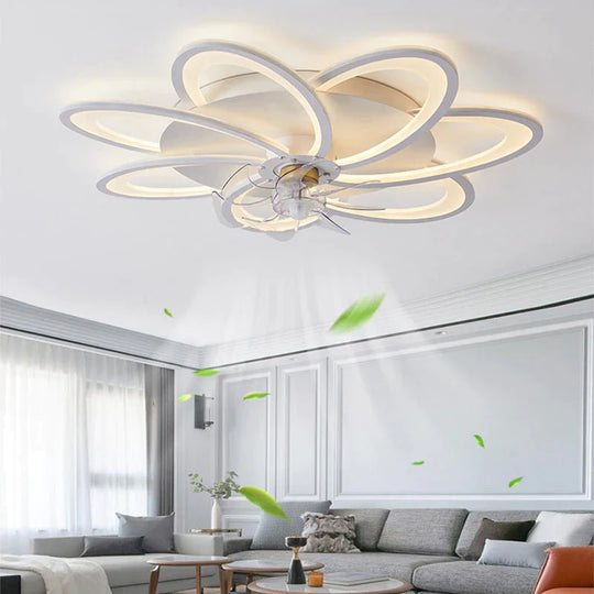 Nordic wohnzimmer led kreative smart windmühle decke fan licht