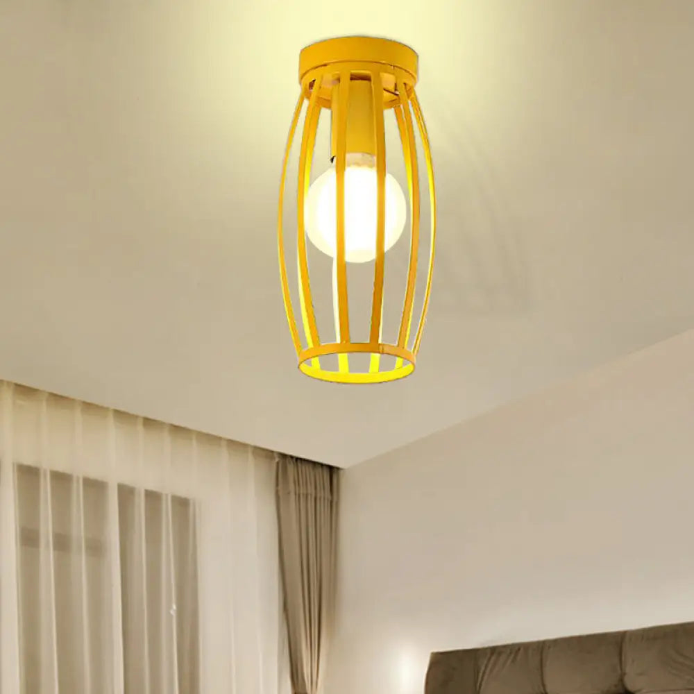 Nordic Metal Ceiling Mount Lamp | Oval Flush Light 1 Corridor Lighting -