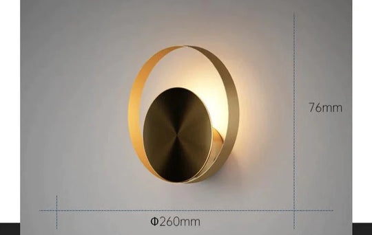 Nordic Minimalist Nachttischlampe Schlafzimmer Vollkupfer Wandleuchte