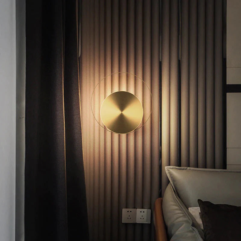 Nordic Minimalist Nachttischlampe Schlafzimmer Vollkupfer Wandleuchte