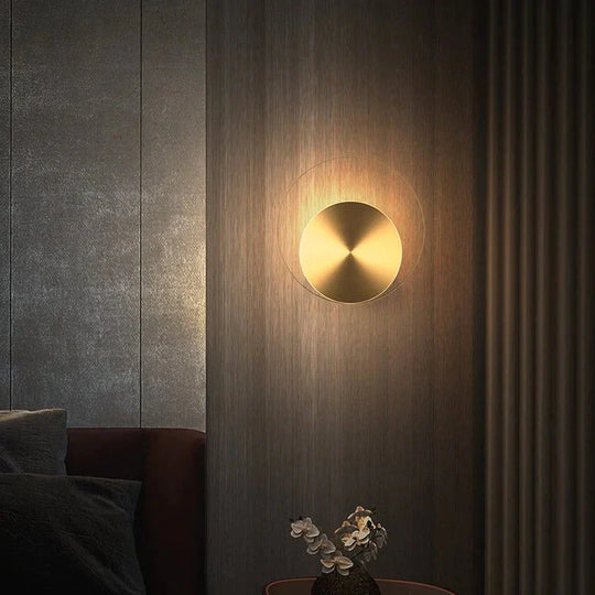 Nordic Minimalist Nachttischlampe Schlafzimmer Vollkupfer Wandleuchte