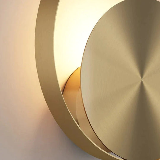 Nordic Minimalist Nachttischlampe Schlafzimmer Vollkupfer Wandleuchte