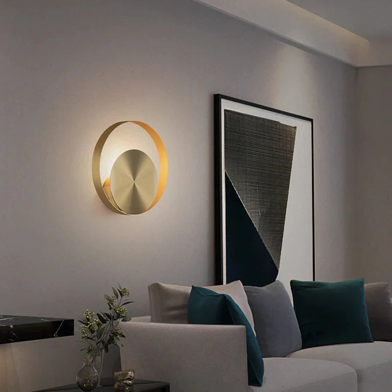 Nordic Minimalist Nachttischlampe Schlafzimmer Vollkupfer Wandleuchte