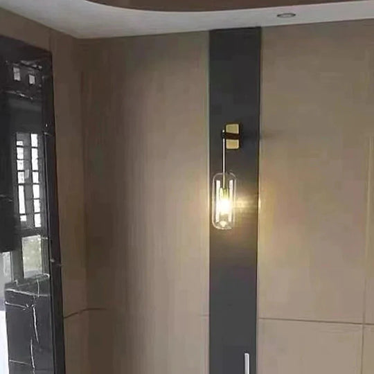 Nordischer moderner Dekor-Glaslampenschirm für Schlafzimmer-Studienzimmer-Treppen-Kunst-Wandlampe