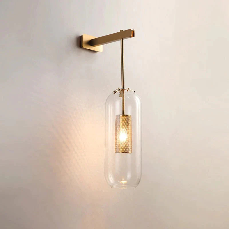 Nordischer moderner Dekor-Glaslampenschirm für Schlafzimmer-Studienzimmer-Treppen-Kunst-Wandlampe