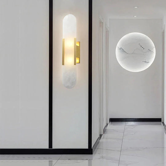 Nordic Moderne Einfache Kupfer Marmor Wand Lampe Treppen Studie Schlafzimmer Kupfer Wand Lampe