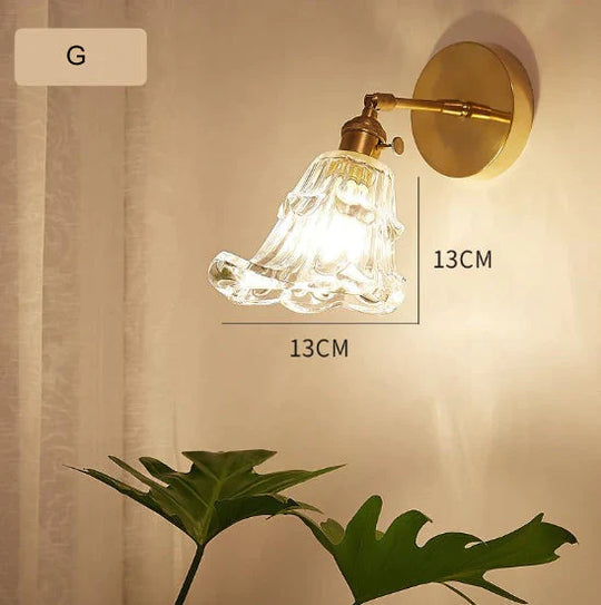 Nordic Retro Livingroom Bedroom Bedside Full Copper Wall Lamp Copper Wall Lamps