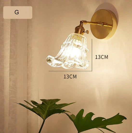 Nordic Retro Livingroom Bedroom Bedside Full Copper Wall Lamp Copper Wall Lamps