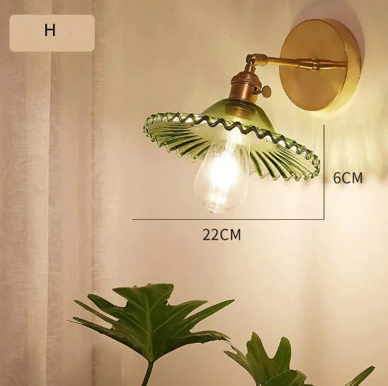 Nordic Retro Wohnzimmer Schlafzimmer Nachttisch Vollkupfer Wandleuchte