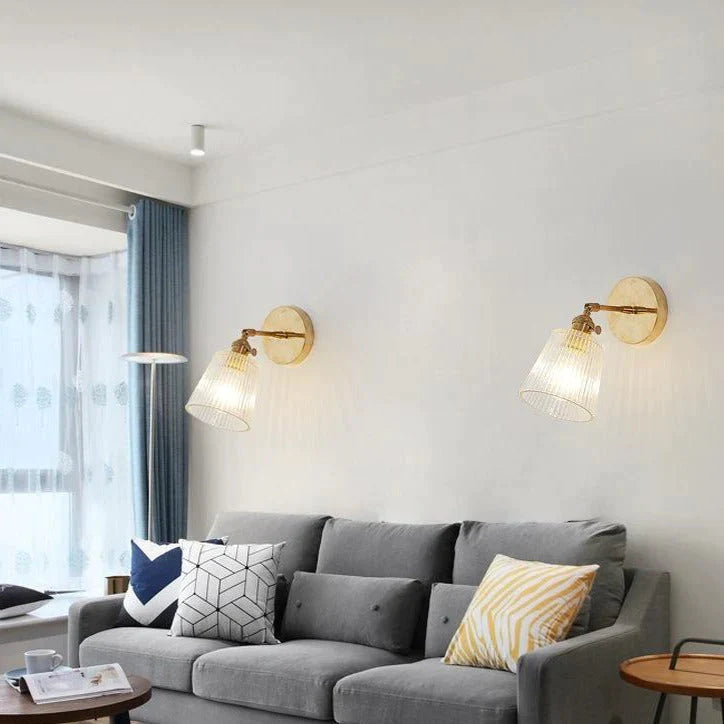 Nordic Retro Wohnzimmer Schlafzimmer Nachttisch Vollkupfer Wandleuchte