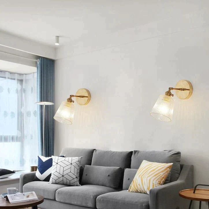 Nordic Retro Livingroom Bedroom Bedside Full Copper Wall Lamp Copper Wall Lamps