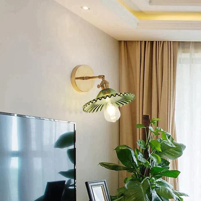 Nordic Retro Livingroom Bedroom Bedside Full Copper Wall Lamp Copper Wall Lamps