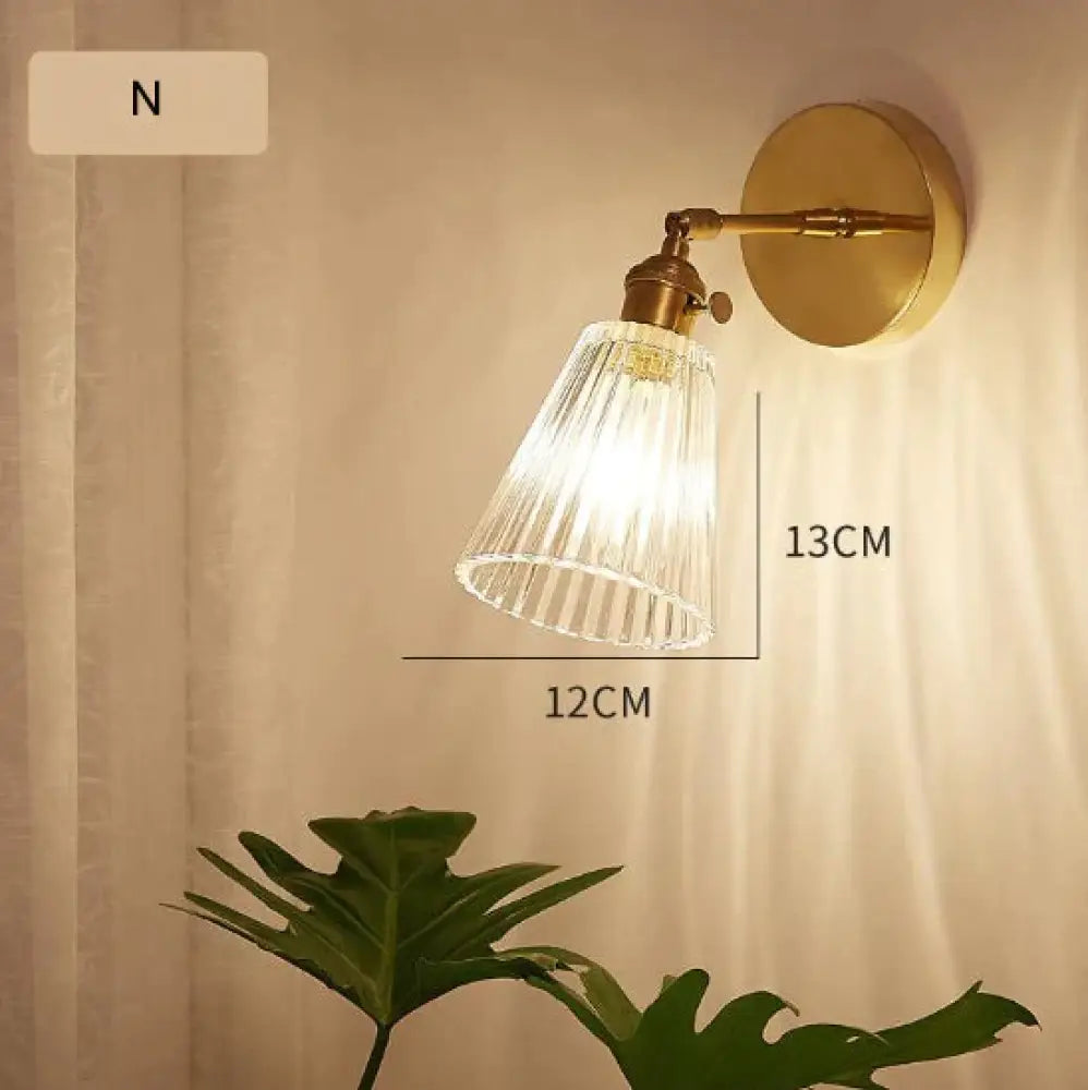 Nordic Retro Livingroom Bedroom Bedside Full Copper Wall Lamp N / No light bulb Copper Wall Lamps